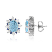 Boucles d'oreilles en argent et Topaze bleu ciel (Dallas Prince Designs)