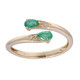 Bague en or et Emeraude de Zambie AAA (CIRARI)