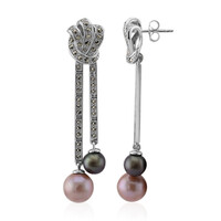 Boucles d'oreilles en argent et Perle Ming (Annette classic)