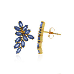Boucles d'oreilles en argent et Saphir bleu