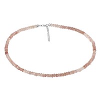 Collier en argent et Quartz Fraise