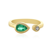 Bague en argent et Emeraude de Russie