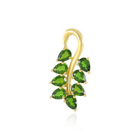 Pendentif en argent et Diopside de Russie