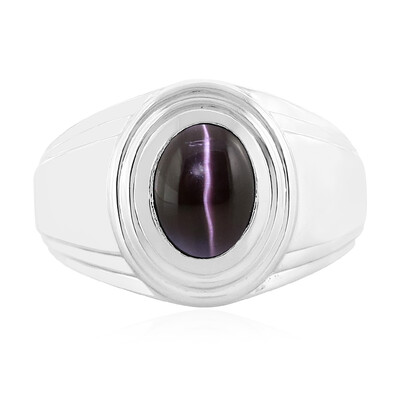 Bague en argent et Sillimanite œil-de-chat
