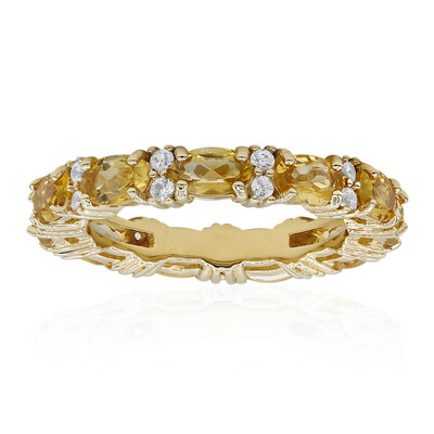 Bague en argent et Citrine