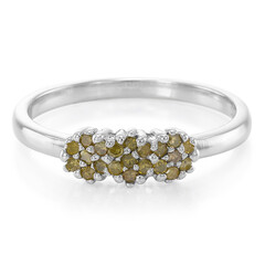 Bague en argent et Diamant fantaisie