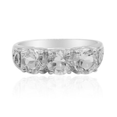 Bague en argent et Topaze blanche