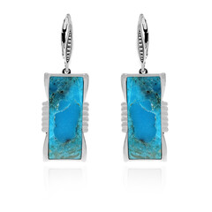 Boucles d'oreilles en argent et Turquoise bleue de Mohavie (Faszination Türkis)