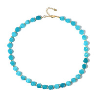 Collier en argent et Quartz Bleu des Caraïbes