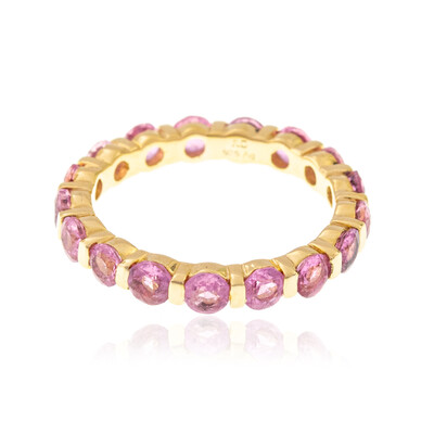 Bague en argent et Saphir rose de Madagascar