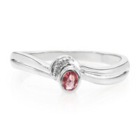 Bague en argent et Saphir Padparadscha