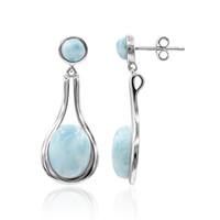 Boucles d'oreilles en argent et Larimar