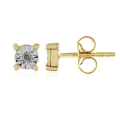 Boucles d'oreilles en argent et Diamant I3 (J)