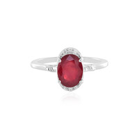 Bague en argent et Rubis de Madagascar