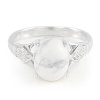Bague en argent et Howlite