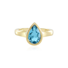 Bague en argent et Topaze bleu Suisse