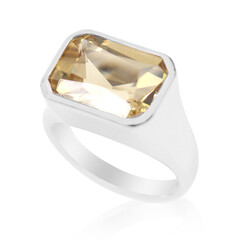 Bague en argent et Labradorite dorée