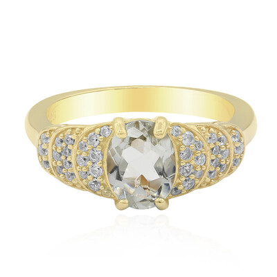 Bague en argent et Améthyste verte