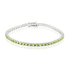 Bracelet en argent et Péridot de Birmanie