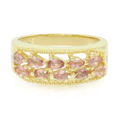 Bague pour homme en or et Saphir Padparadscha non chauffé