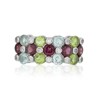 Bague en argent et Grenat Rhodolite