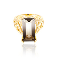 Bague en argent et Quartz multicolore