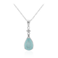 Collier en argent et Quartz bleu pastel