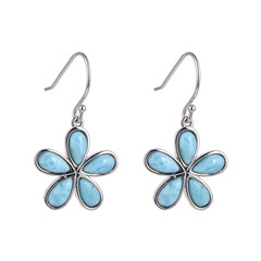 Boucles d'oreilles en argent et Larimar