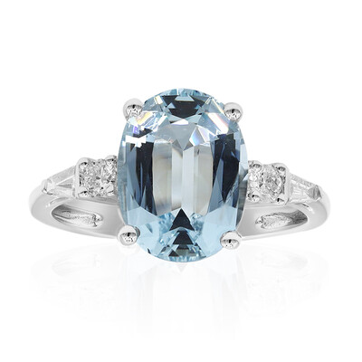 Bague en or et Aigue-Marine du Brésil AAA (CIRARI)