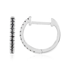 Boucles d'oreilles en argent et Spinelle noir