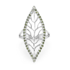 Bague en argent et Diamant fantaisie