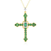 Collier en argent et Emeraude de Zambie (Gems en Vogue)