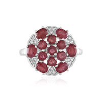 Bague en argent et Rubis de Madagascar