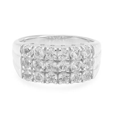 Bague en argent et Topaze blanche
