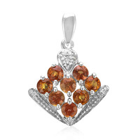 Pendentif en argent et Rubis rouge du soir