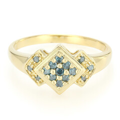 Bague en argent et Diamant fantaisie