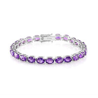 Bracelet en argent et Améthyste du Maroc