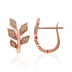 Boucles d'oreilles en or et Diamant rose de France SI1 d'Argyle 