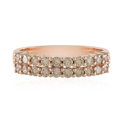 Bague en or et Diamant champagne SI2