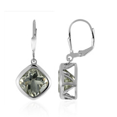 Boucles d'oreilles en argent et Améthyste verte