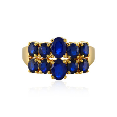 Bague en argent et Spinelle bleu roi