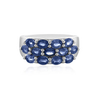 Bague en argent et Saphir bleu