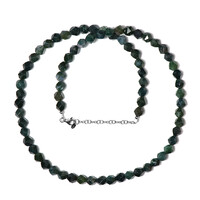 Collier en argent et Agate mousse
