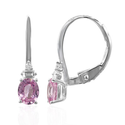Boucles d'oreilles en or et Saphir parme (CIRARI)