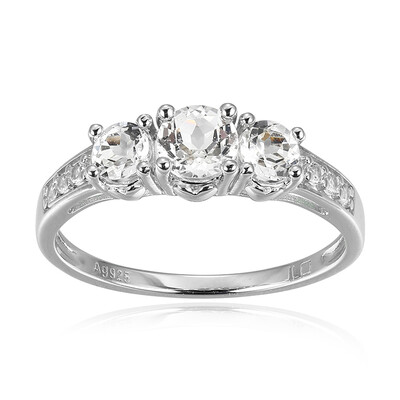 Bague en argent et Topaze blanche