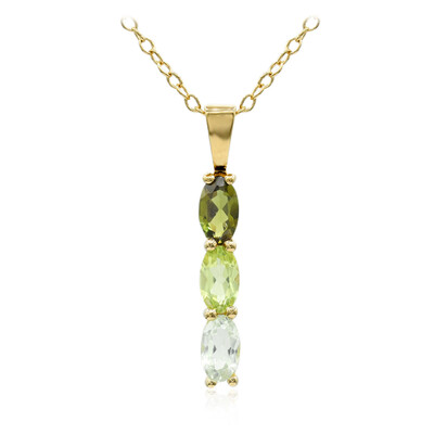 Collier en argent et Tourmaline verte