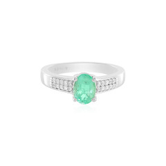 Bague en argent et Emeraude de Russie
