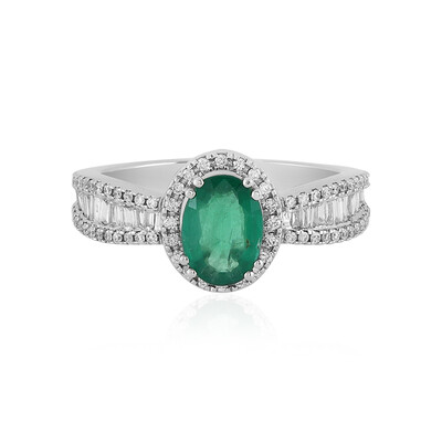 Bague en or et Emeraude de Zambie