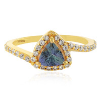 Bague en argent et Tanzanite multicolore