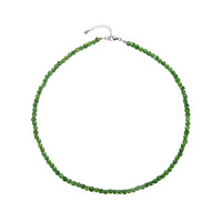 Collier en argent et Diopside de Russie